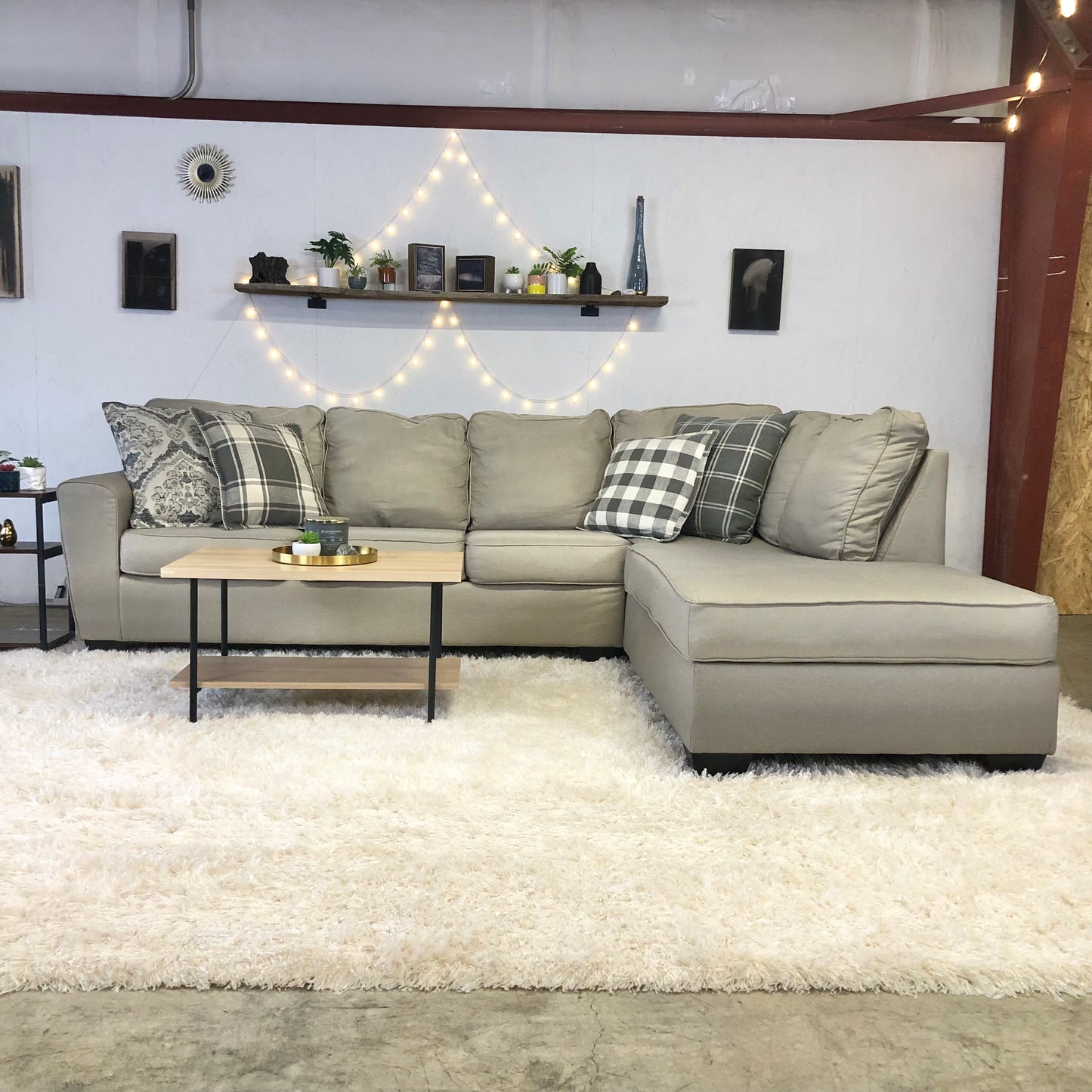 Tan Ashley Furniture 2-Piece Sectional - Delivery Available #C156