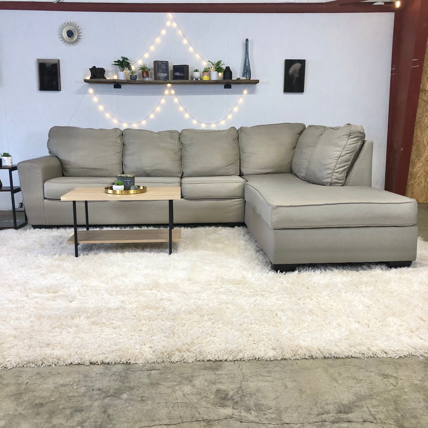 Tan Ashley Furniture 2-Piece Sectional - Delivery Available #C156