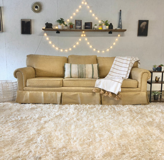 Gold 3-Seater Sofa-Pickup only