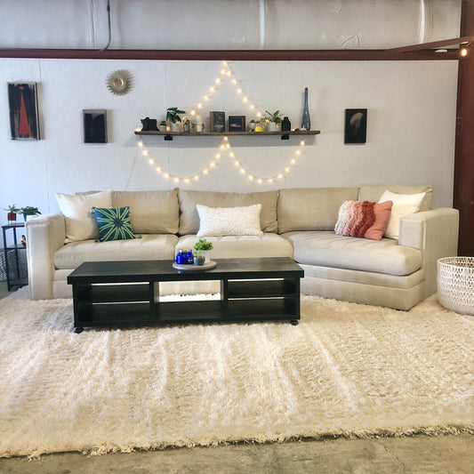 Cream 2-Piece Sectional w/ Cuddler Chaise - Delivery Available #C223