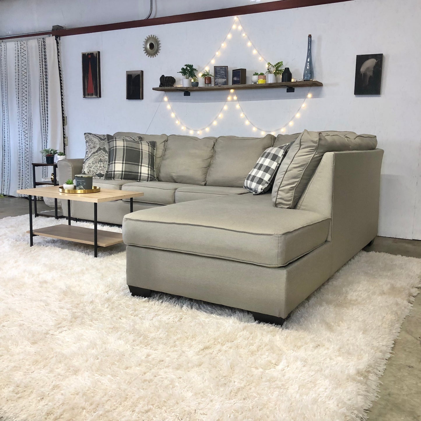 Tan Ashley Furniture 2-Piece Sectional - Delivery Available #C156