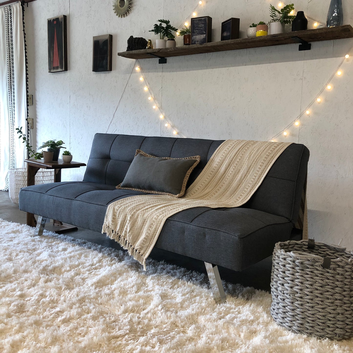 Gray Futon Sofa- Delivery Available