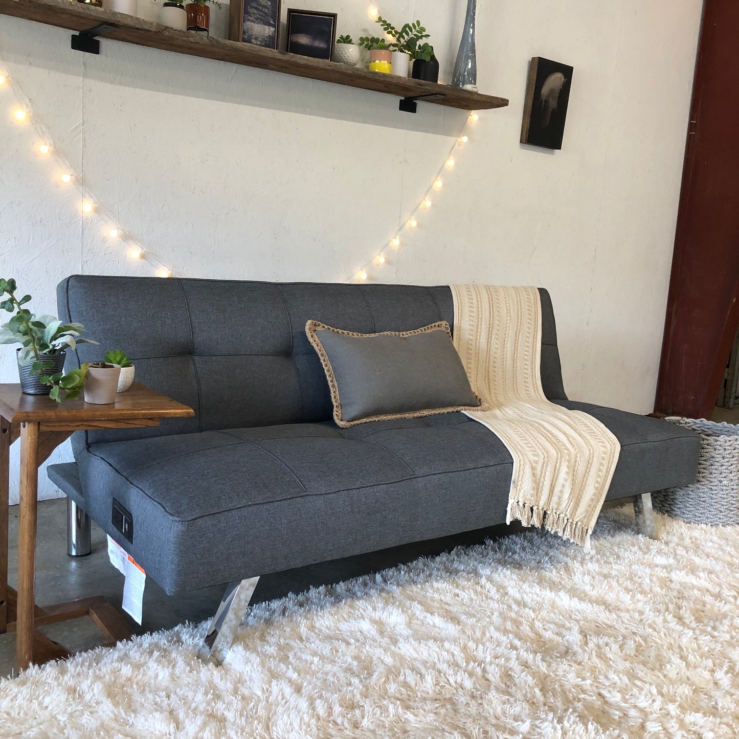 Gray Futon Sofa- Delivery Available