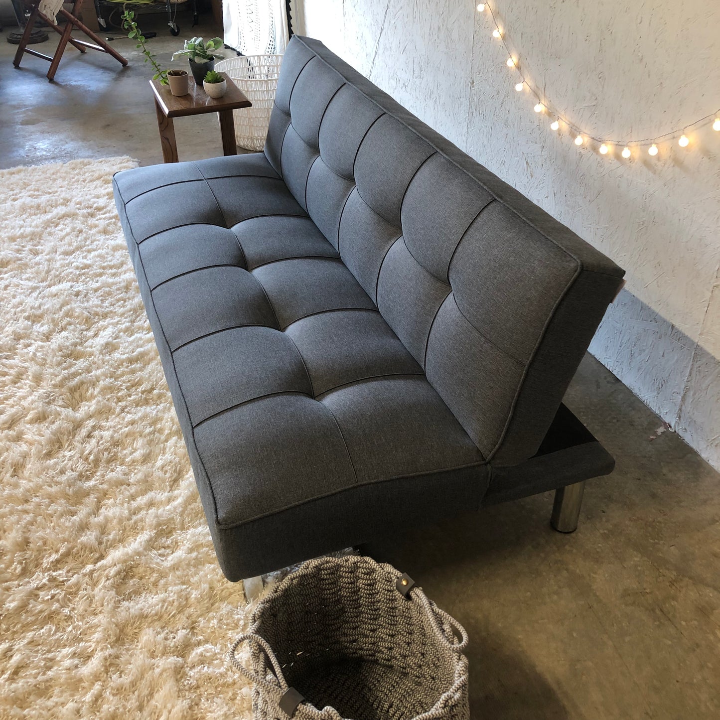 Gray Futon Sofa- Delivery Available