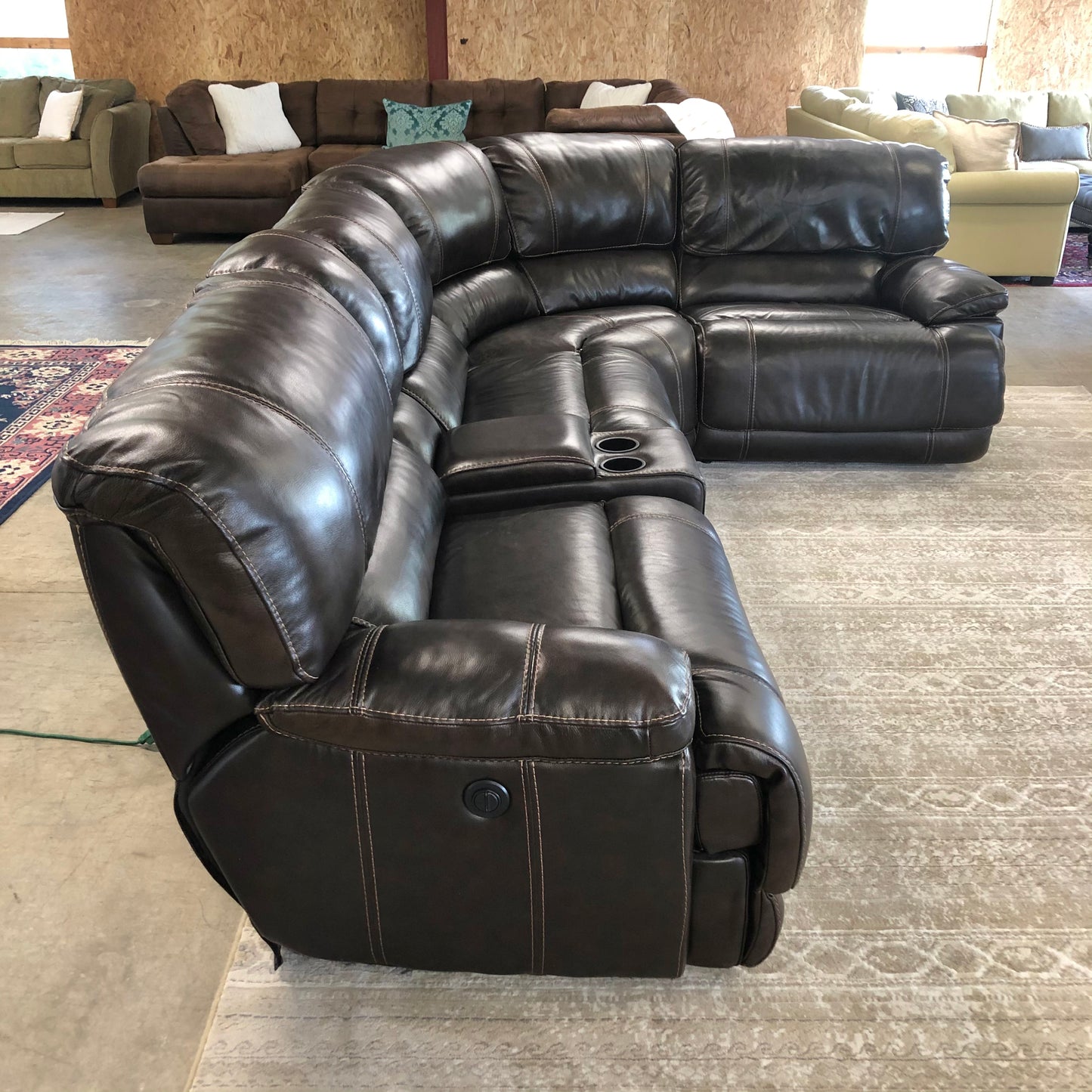 Gorgeous Leather Electric Reclining Sectional - Delivery Available