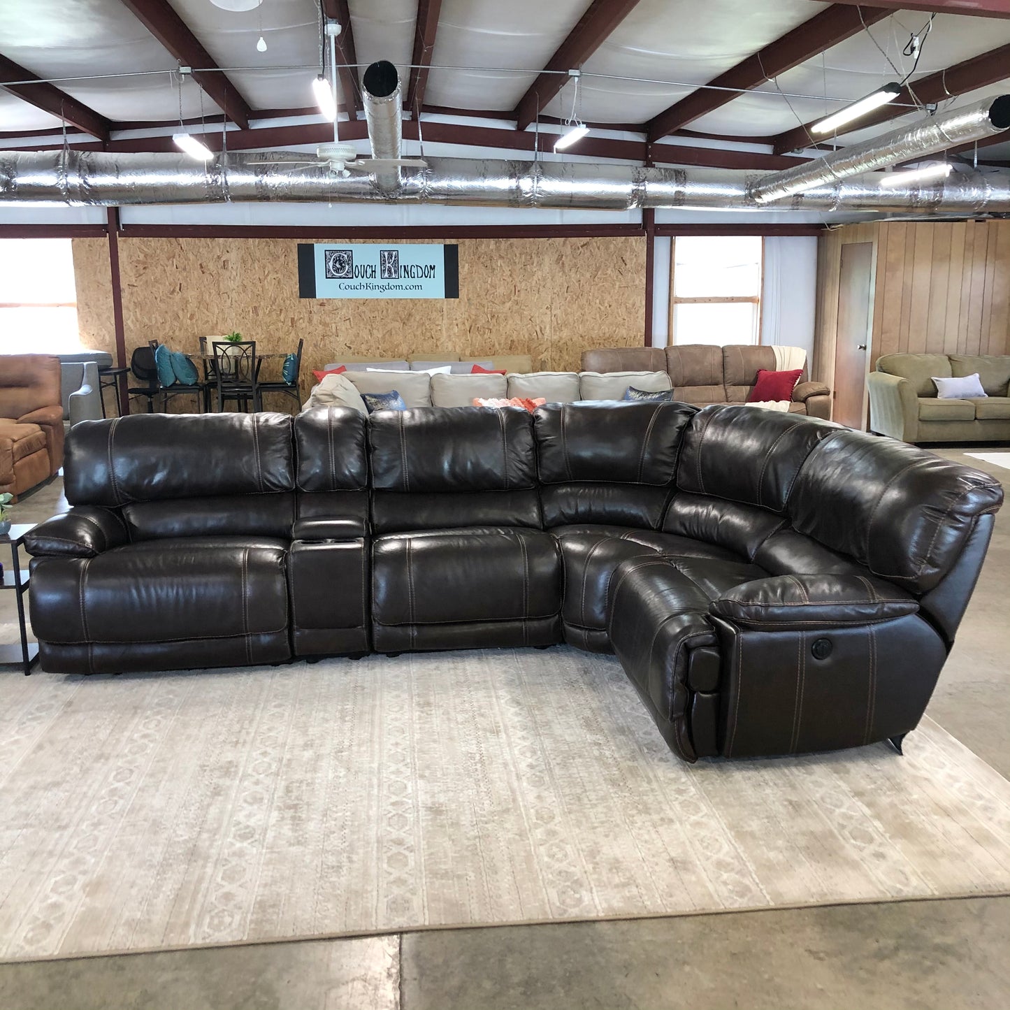 Gorgeous Leather Electric Reclining Sectional - Delivery Available