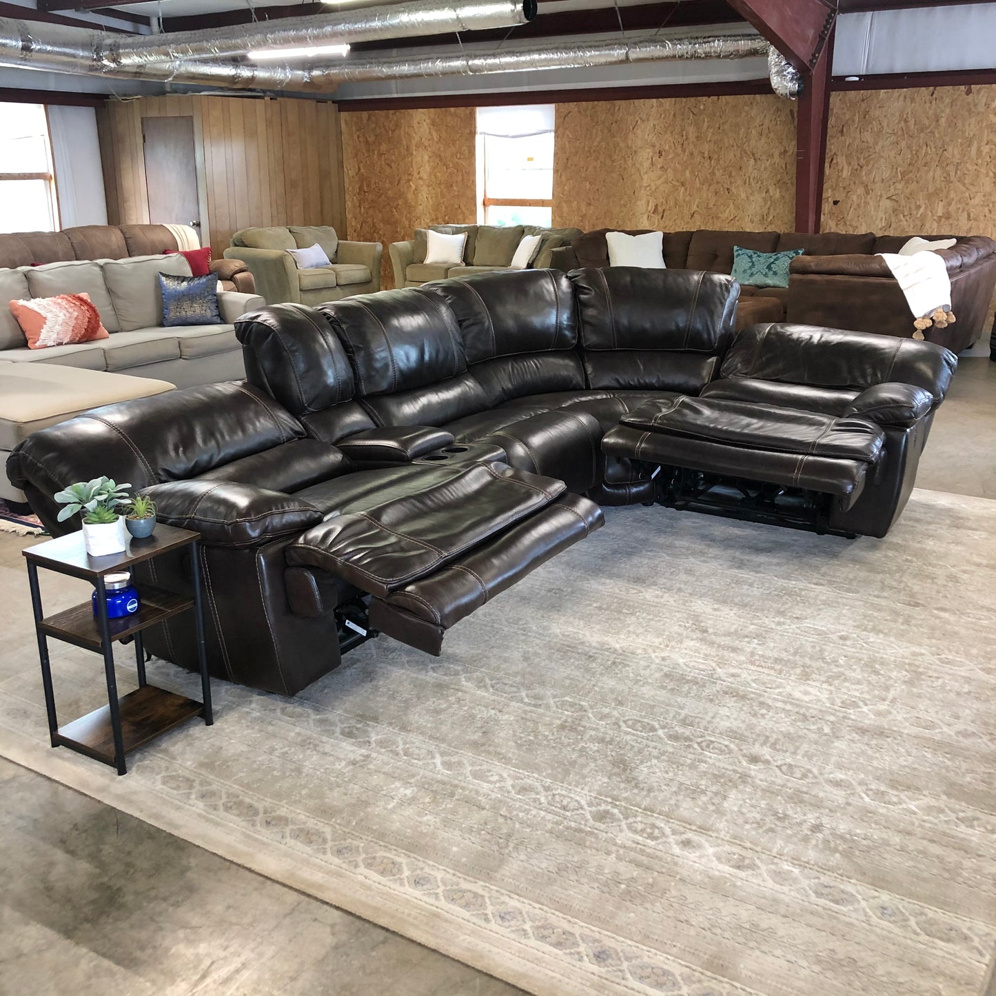 Gorgeous Leather Electric Reclining Sectional - Delivery Available