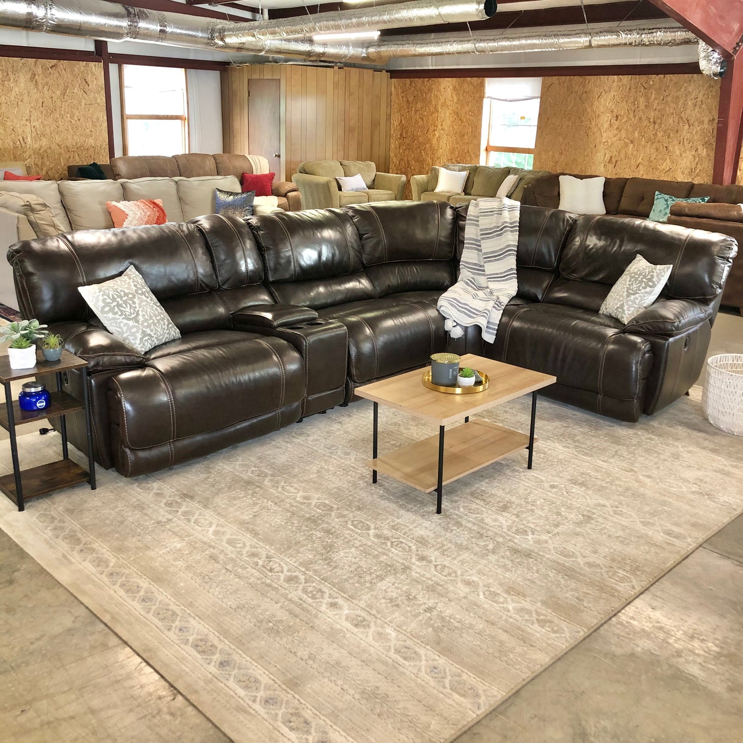 Gorgeous Leather Electric Reclining Sectional - Delivery Available