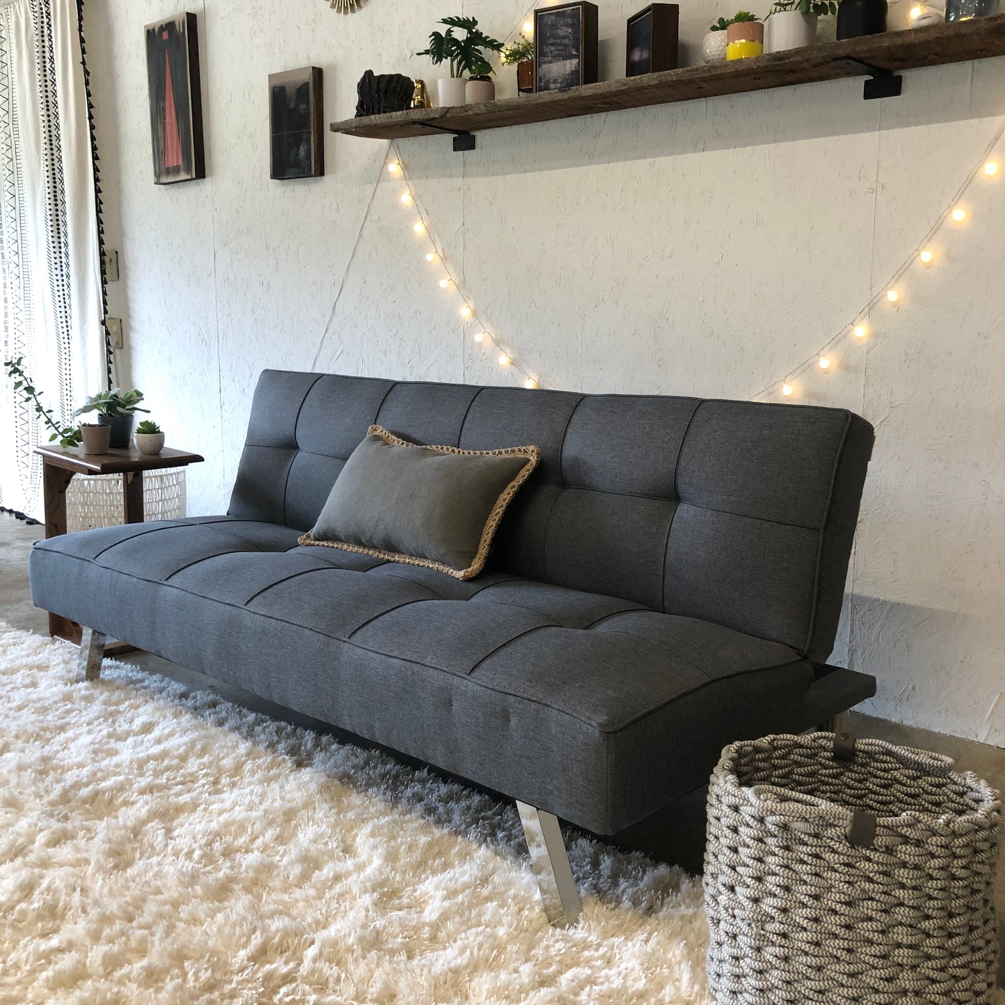 Gray Futon Sofa- Delivery Available