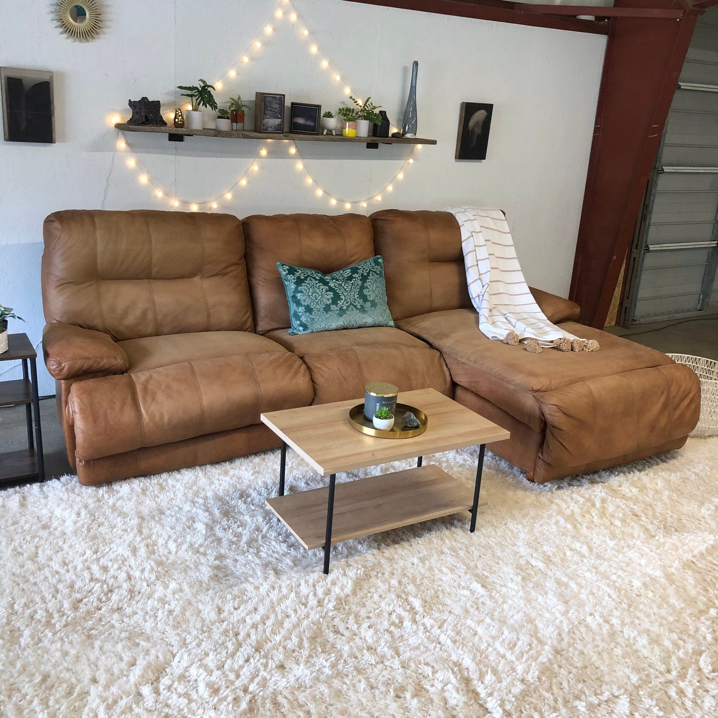 Light Brown Electric Reclining Sectional- Delivery Available