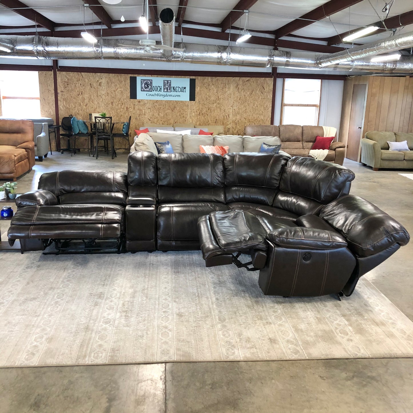 Gorgeous Leather Electric Reclining Sectional - Delivery Available