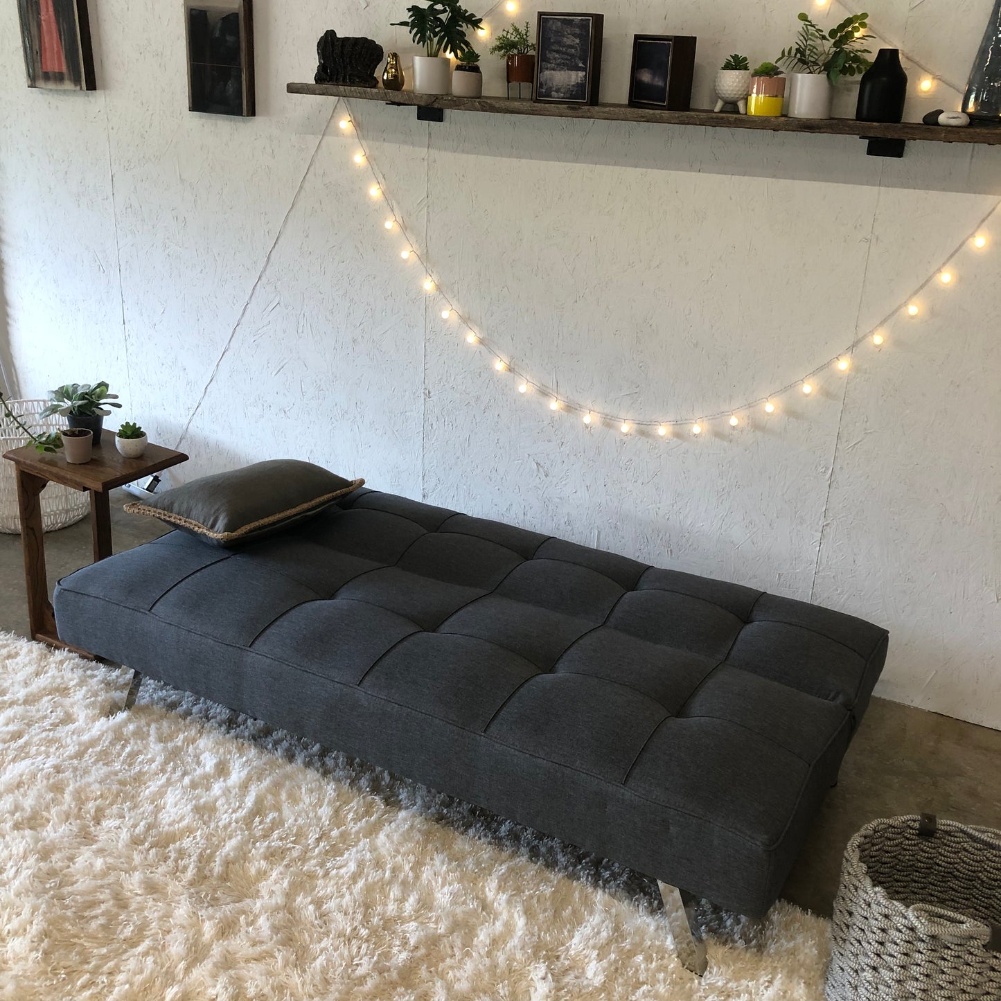 Gray Futon Sofa- Delivery Available