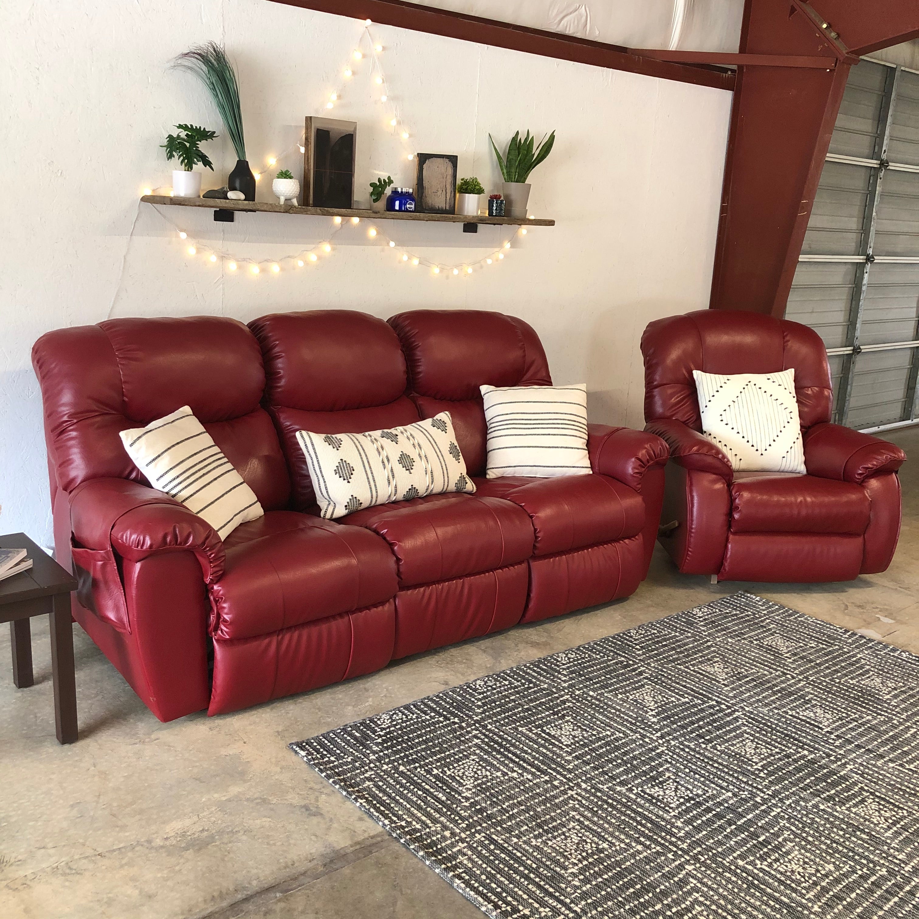 Lazy boy shop red couch