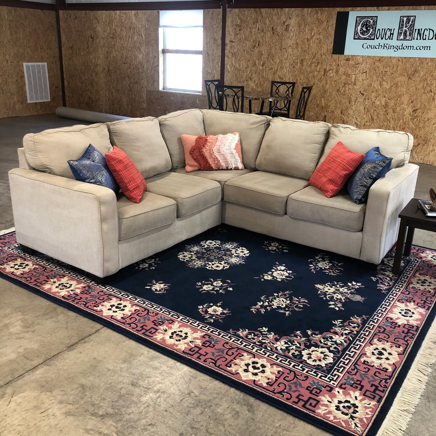 Tan Ashley Furniture 2-piece Sectional Couch